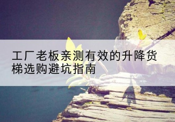 怀宁升降货梯怎么选-工厂老板亲测有效的升降货梯选购避坑指南